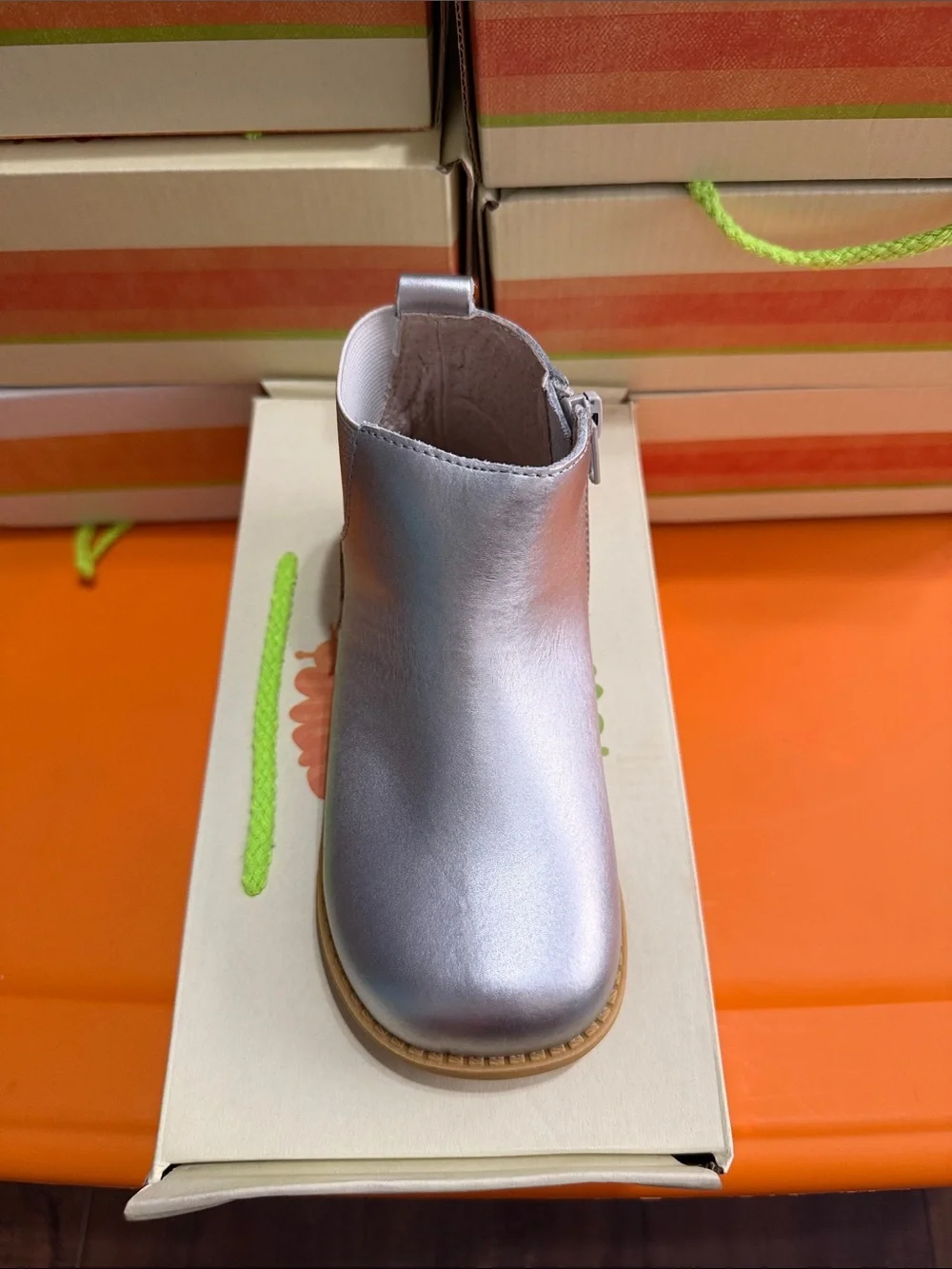 Livie & Luca Silver Metallic Chelsea Boot for Kids